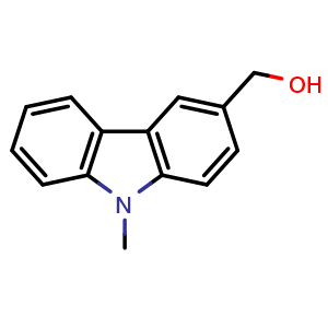 Chemical structure of (9-Methyl-9H-carbazol-3-yl)methanol , CAS 94054-93-0, AChemBlock X174237
