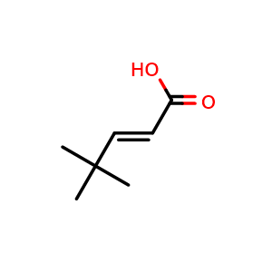 Chemical structure of (E)-4,4-dimethyl-2-pentenoic acid , CAS 16666-45-8, AChemBlock X174249