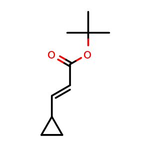 Chemical structure of (E)-tert-Butyl 3-cyclopropylacrylate , CAS 1643971-46-3, AChemBlock X174279