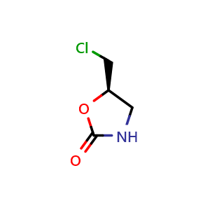 Chemical structure of (R)-5-ChloroMethyl-2-oxazolidinone , CAS 169048-79-7, AChemBlock X174296