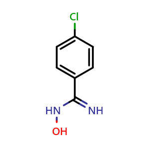 Chemical structure of (Z)-4-Chloro-N-hydroxybenzamidine , CAS 5033-28-3, AChemBlock X174332