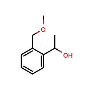 Chemical structure of 1-(2-(methoxymethyl)phenyl)ethanol , CAS 1087390-67-7, AChemBlock X174371