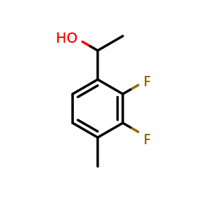 Chemical structure of 1-(2,3-Difluoro-4-methylphenyl)ethanol , CAS 1691657-60-9, AChemBlock X174385