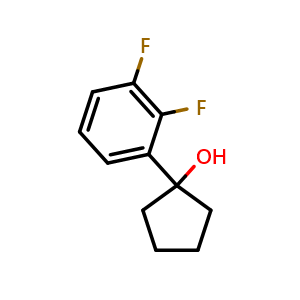 Chemical structure of 1-(2,3-Difluorophenyl)cyclopentanol , CAS 1339099-96-5, AChemBlock X174391