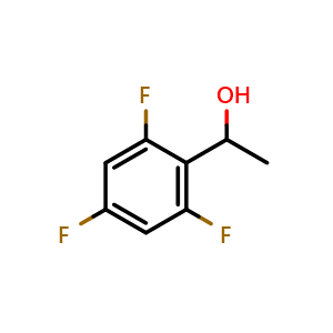 Chemical structure of 1-(2,4,6-Trifluorophenyl)ethanol , CAS 1250113-83-7, AChemBlock X174393