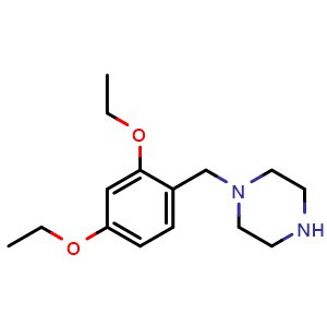 Chemical structure of 1-(2,4-diethoxybenzyl)piperazine , CAS 1310138-20-5, AChemBlock X174396