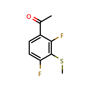 Chemical structure of 1-(2,4-Difluoro-3-(methylthio)phenyl)ethanone , CAS 1891224-30-8, AChemBlock X174397