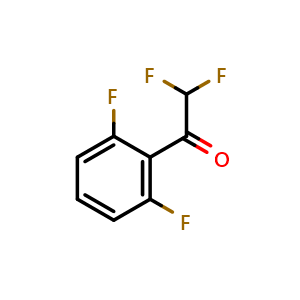 Chemical structure of 1-(2,6-Difluorophenyl)-2,2-difluoroethanone , CAS 1565749-37-2, AChemBlock X174426