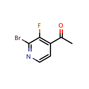 Chemical structure of 1-(2-Bromo-3-fluoropyridin-4-yl)ethanone , CAS 2734772-57-5, AChemBlock X174439