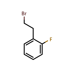 Chemical structure of 1-(2-Bromoethyl)-2-fluorobenzene , CAS 91319-54-9, AChemBlock X174453