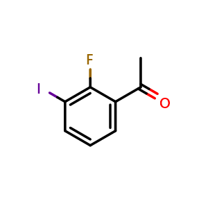 Chemical structure of 1-(2-Fluoro-3-iodophenyl)ethanone , CAS 1628003-72-4, AChemBlock X174470