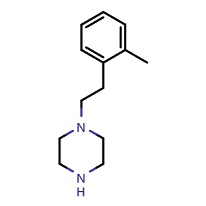 Chemical structure of 1-(2-Methylphenethyl)piperazine , CAS 1017372-04-1, AChemBlock X174483