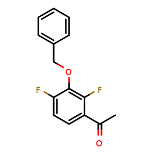 Chemical structure of 1-(3-(Benzyloxy)-2,4-difluorophenyl)ethanone , CAS 2764729-69-1, AChemBlock X174486