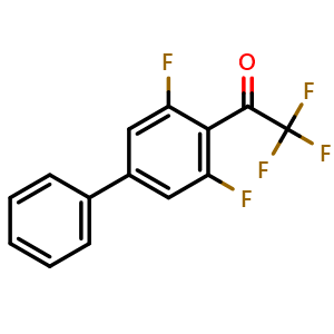 Chemical structure of 1-(3,5-Difluoro-[1,1'-biphenyl]-4-yl)-2,2,2-trifluoroethanone , CAS 2764729-39-5, AChemBlock X174510