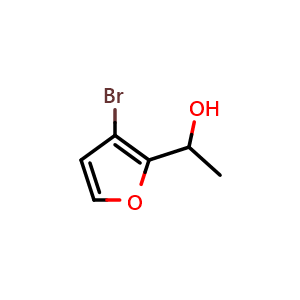 Chemical structure of 1-(3-bromofuran-2-yl)ethanol , CAS 67170-98-3, AChemBlock X174547
