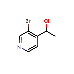 Chemical structure of 1-(3-bromopyridin-4-yl)ethanol , CAS 149227-04-3, AChemBlock X174552