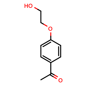 Chemical structure of 1-(4-(2-Hydroxyethoxy)phenyl)ethanone , CAS 31769-45-6, AChemBlock X174588
