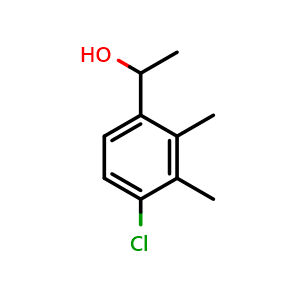 Chemical structure of 1-(4-Chloro-2,3-dimethylphenyl)ethanol , CAS 2586127-18-4, AChemBlock X174631
