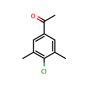 Chemical structure of 1-(4-Chloro-3,5-dimethylphenyl)ethanone , CAS 606970-70-1, AChemBlock X174643