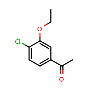 Chemical structure of 1-(4-Chloro-3-ethoxyphenyl)ethanone , CAS 916342-97-7, AChemBlock X174645