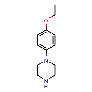 Chemical structure of 1-(4-Ethoxyphenyl)piperazine , CAS 46415-29-6, AChemBlock X174657