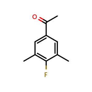 Chemical structure of 1-(4-Fluoro-3,5-dimethylphenyl)ethanone , CAS 42444-20-2, AChemBlock X174661