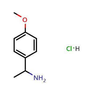 Chemical structure of 1-(4-Methoxyphenyl)ethan-1-amine hydrochloride , CAS 90642-63-0, AChemBlock X174672