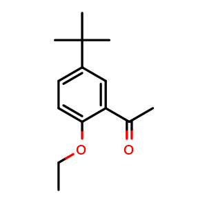 Chemical structure of 1-(5-(Ttert-butyl)-2-ethoxyphenyl)ethanone , CAS 932831-76-0, AChemBlock X174677