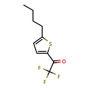 Chemical structure of 1-(5-butylthiophen-2-yl)-2,2,2-trifluoroethanone , CAS 2807466-90-4, AChemBlock X174699