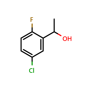 Chemical structure of 1-(5-Chloro-2-fluorophenyl)ethanol , CAS 958653-04-8, AChemBlock X174712