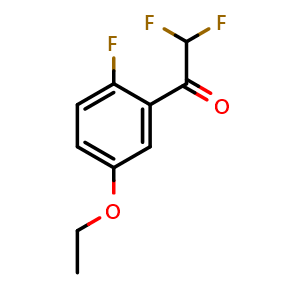Chemical structure of 1-(5-Ethoxy-2-fluorophenyl)-2,2-difluoroethanone , CAS 2807444-90-0, AChemBlock X174717