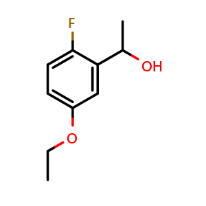 Chemical structure of 1-(5-Ethoxy-2-fluorophenyl)ethanol , CAS 1554353-36-4, AChemBlock X174718