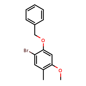 Chemical structure of 1-(Benzyloxy)-2-bromo-5-methoxy-4-methylbenzene , CAS 2764731-06-6, AChemBlock X174759