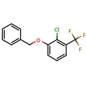 Chemical structure of 1-(Benzyloxy)-2-chloro-3-(trifluoromethyl)benzene , CAS 2807464-80-6, AChemBlock X174760