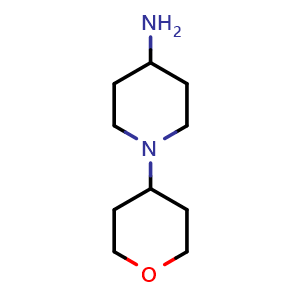 Chemical structure of 1-(tetrahydro-2H-pyran-4-yl)piperidin-4-amine , CAS 794471-13-9, AChemBlock X174824