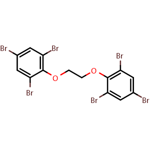 Chemical structure of 1,2-Bis(2,4,6-tribromophenoxy)ethane , CAS 37853-59-1, AChemBlock X174856