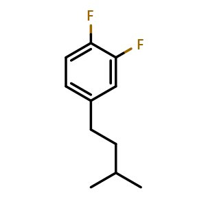Chemical structure of 1,2-Difluoro-4-isopentylbenzene , CAS 2432848-63-8, AChemBlock X174877