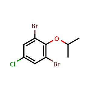 Chemical structure of 1,3-Dibromo-5-chloro-2-isopropoxybenzene , CAS 2734776-90-8, AChemBlock X174912