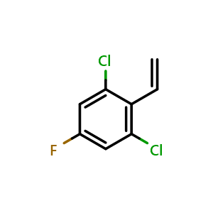 Chemical structure of 1,3-Dichloro-5-fluoro-2-vinylbenzene , CAS 2755720-69-3, AChemBlock X174929