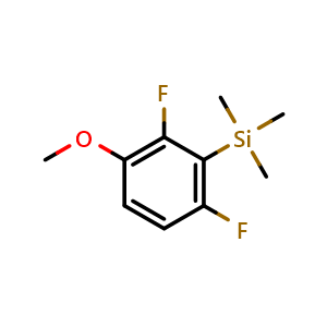 Chemical structure of 1,3-Difluoro-4-methoxy-2-(trimethylsilyl)benzene , CAS 114636-02-1, AChemBlock X174943