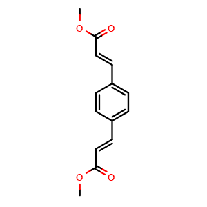 Chemical structure of 1,4-phenylenediacrylic acid dimethyl ester , CAS 7549-44-2, AChemBlock X174991