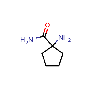 Chemical structure of 1-Amino-cyclopentanecarboxamide , CAS 17193-28-1, AChemBlock X175042