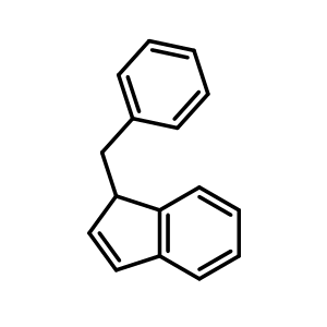 Chemical structure of 1-benzyl-1H-indene , CAS 16275-01-7, AChemBlock X175048