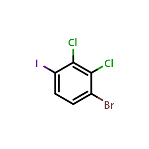 Chemical structure of 1-Bromo-2,3-dichloro-4-iodobenzene , CAS 1000574-05-9, AChemBlock X175077