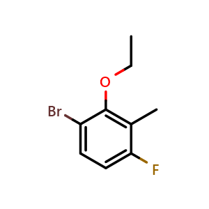 Chemical structure of 1-Bromo-2-ethoxy-4-fluoro-3-methylbenzene , CAS 2383809-36-5, AChemBlock X175135