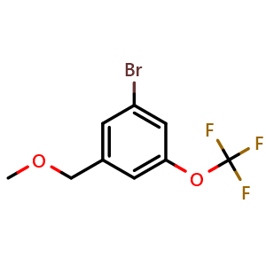 Chemical structure of 1-Bromo-3-(methoxymethyl)-5-(trifluoromethoxy)benzene , CAS 2432848-71-8, AChemBlock X175176