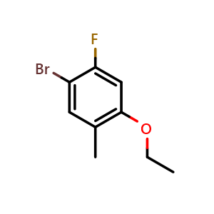 Chemical structure of 1-Bromo-4-ethoxy-2-fluoro-5-methylbenzene , CAS 2384424-52-4, AChemBlock X175311