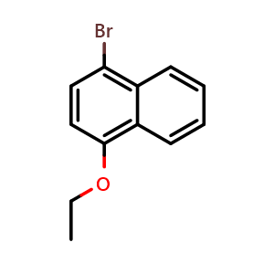 Chemical structure of 1-Bromo-4-ethoxynaphthalene , CAS 20900-22-5, AChemBlock X175318