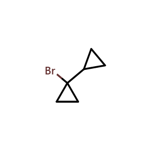 Chemical structure of 1-bromobicyclopropyl , CAS 60629-95-0, AChemBlock X175379