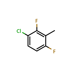 Chemical structure of 1-Chloro-2,4-difluoro-3-methylbenzene , CAS 1208075-98-2, AChemBlock X175400